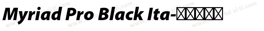 Myriad Pro Black Ita字体转换